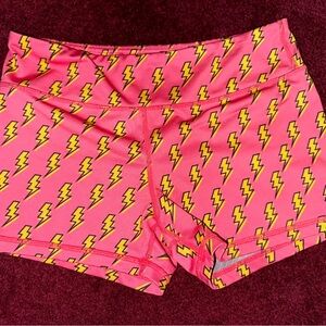 iAB mfg pink lighting bolt spandex Shorts